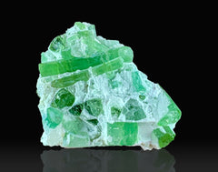 Green Tourmaline with Quartz Specimen Lot from Pakistan – 41 g | Lot of 11