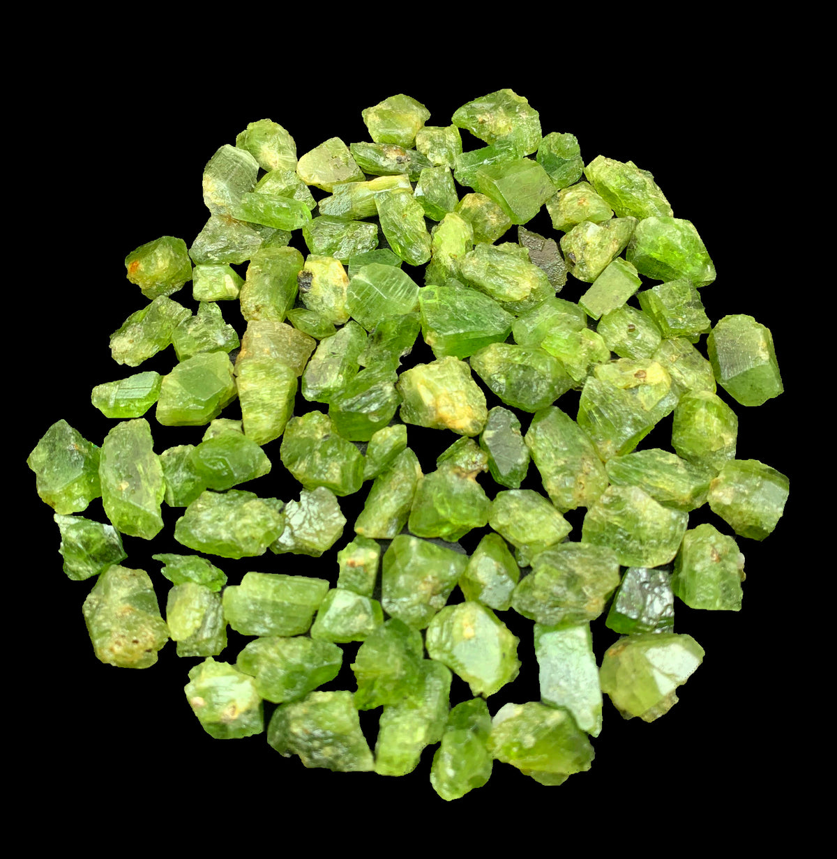 Rough Peridot Crystals from Mansehra, Pakistan
