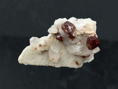 Spessartine Garnet Crystals on Quartz and Feldspar Matrix from Skardu, Pakistan – 31 g