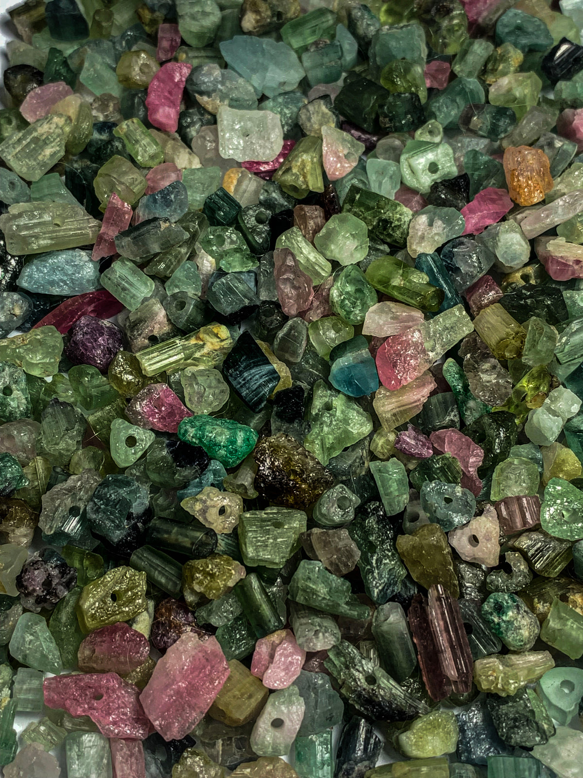 Drilled Mix Color Tourmaline from Afghanistan