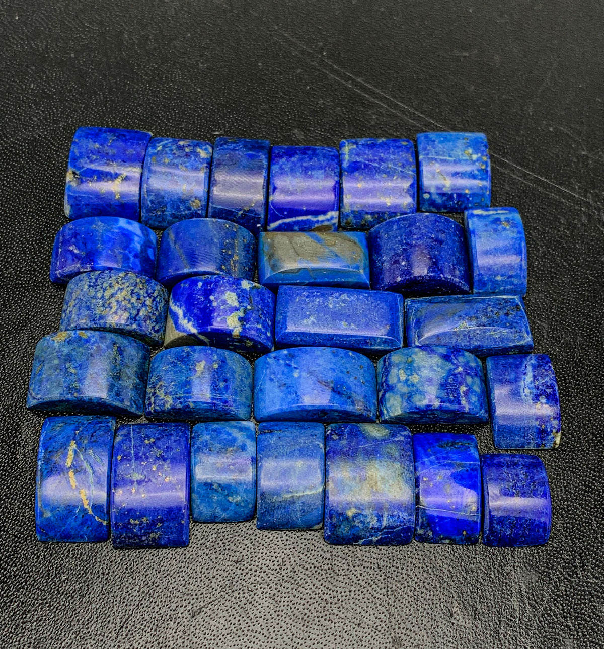 Polished Lapis Lazuli Beads Lot from Afghanistan – 59 g