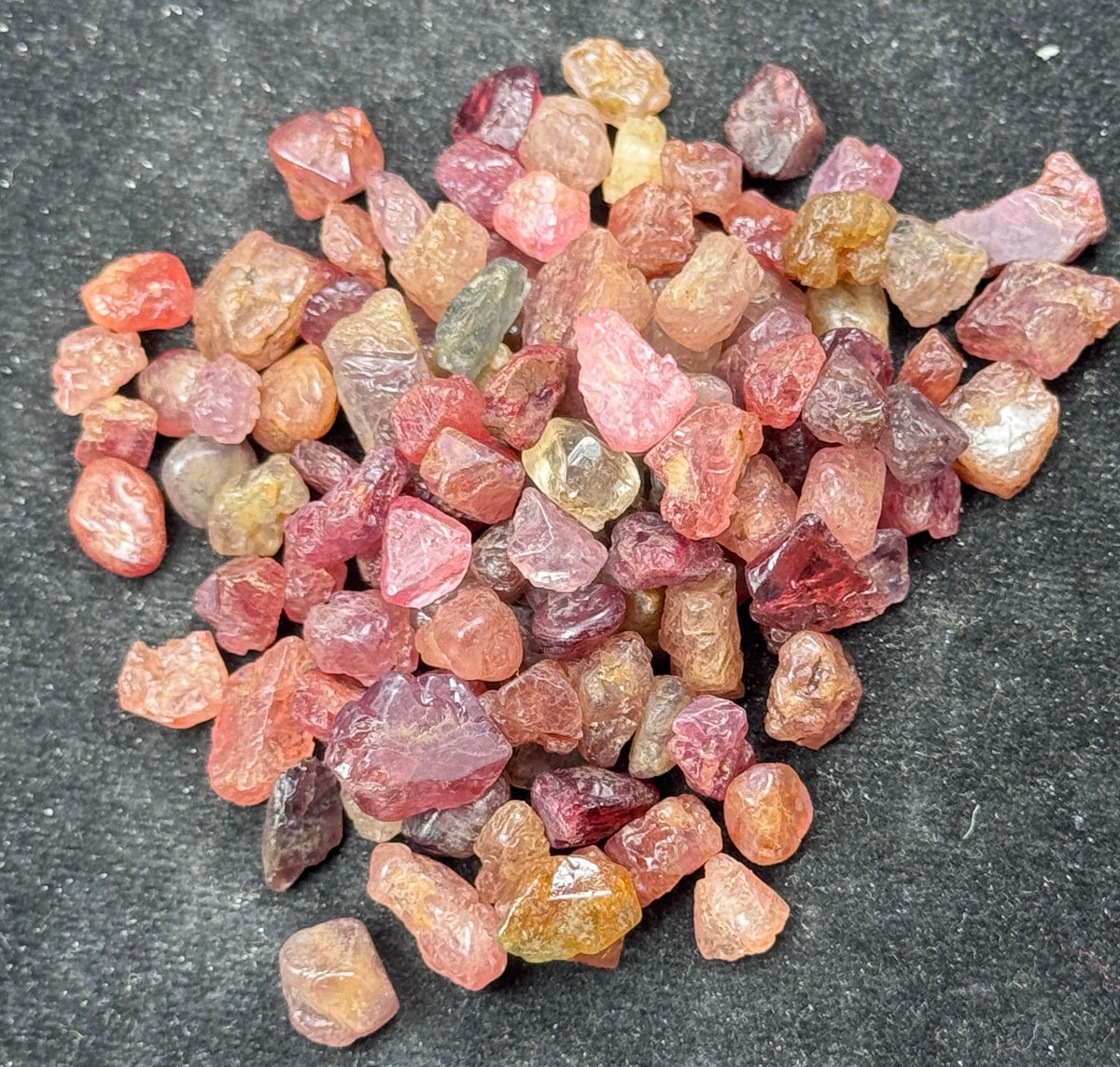 Multicolor Rough Spinel from Burma – 72 g Mineral Lot