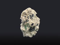 Schorl Tourmaline with Fluorite on Feldspar Matrix from Skardu, Pakistan – 978 g