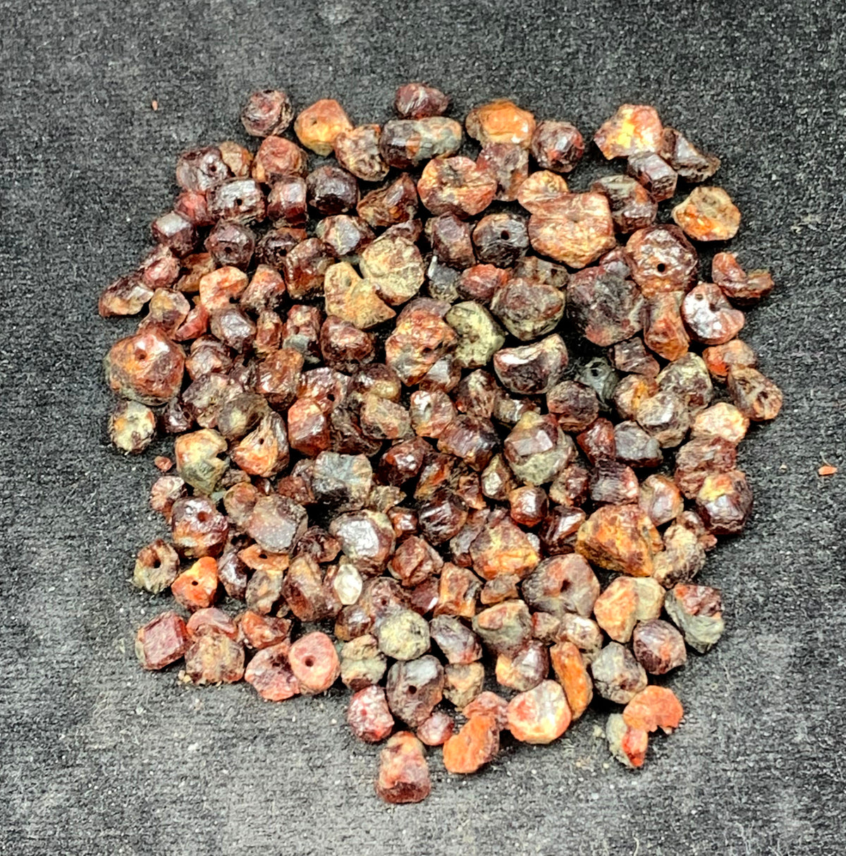 Drilled Almandine Garnet Crystals Lot from Pakistan – 44 g