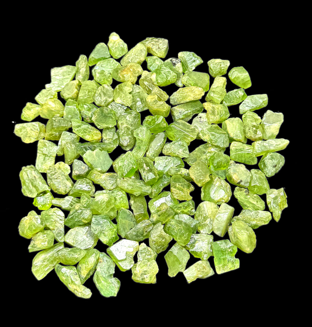 Green Peridot Rough Lot from Mansehra, Pakistan – 84 g
