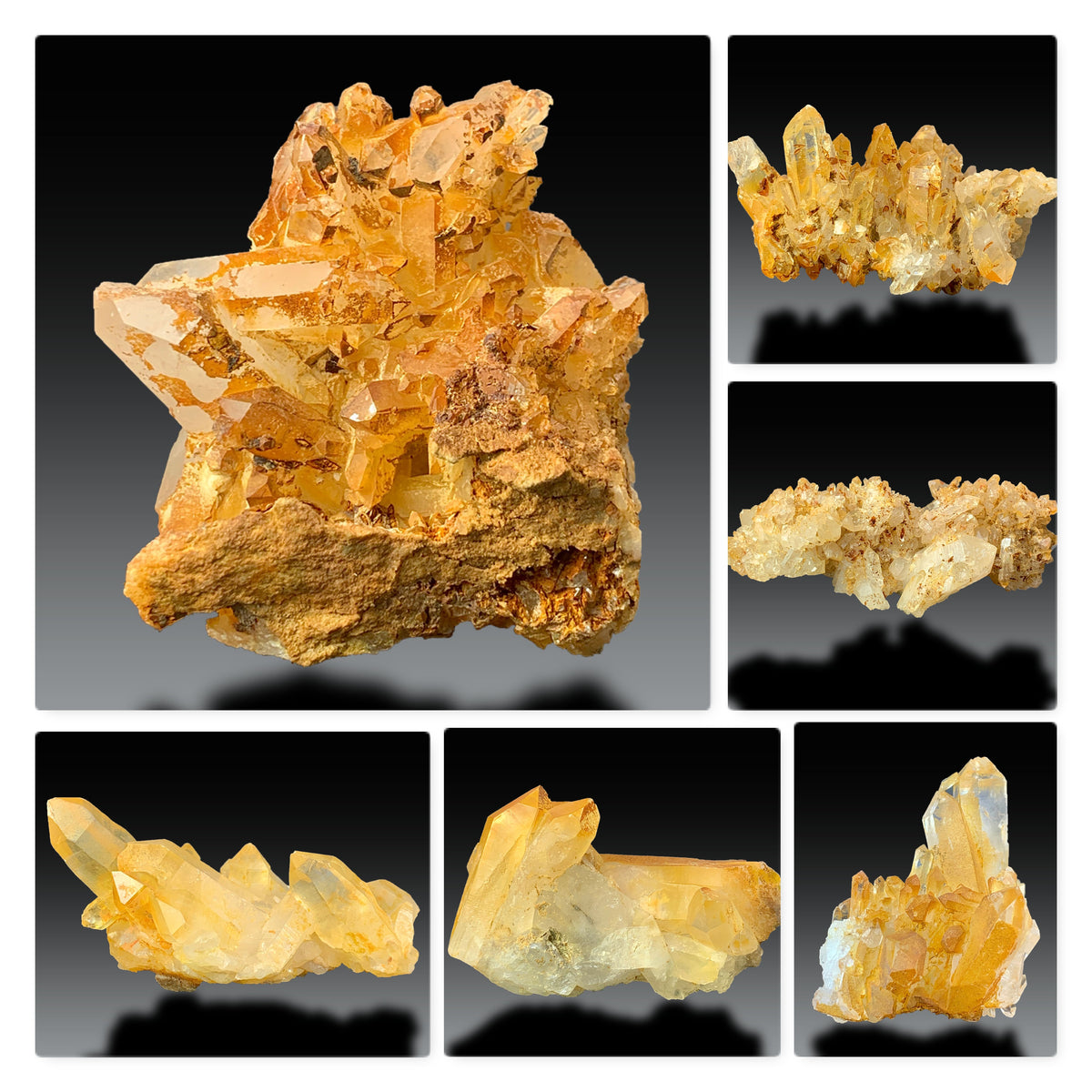 Yellow Quartz Specimen Lot from Pakistan – 6 Mineral Specimens