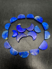 Lapis Lazuli Polished Moons from Afghanistan – 62 g | 22 Pieces