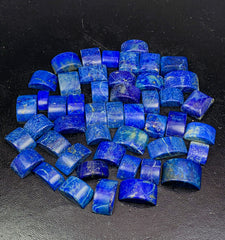 Polished Lapis Lazuli Beads Lot from Afghanistan – 111 g