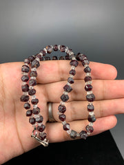 Red Garnet and Diamond Quartz Locket Jewelry from Pakistan