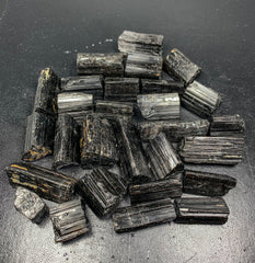 Black Tourmaline Rough Crystal Lot from Skardu, Pakistan – 293 g