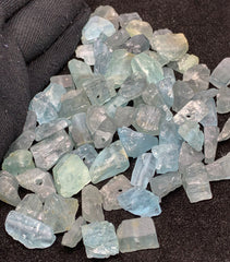 Drilled Aquamarine Rough Crystals from Afghanistan – 140 g Mineral Lot