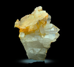 Natural Iron Coated Quartz Cluster on Matrix from Pakistan