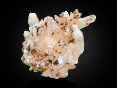 Iron Coated Quartz Cluster on Matrix from Pakistan