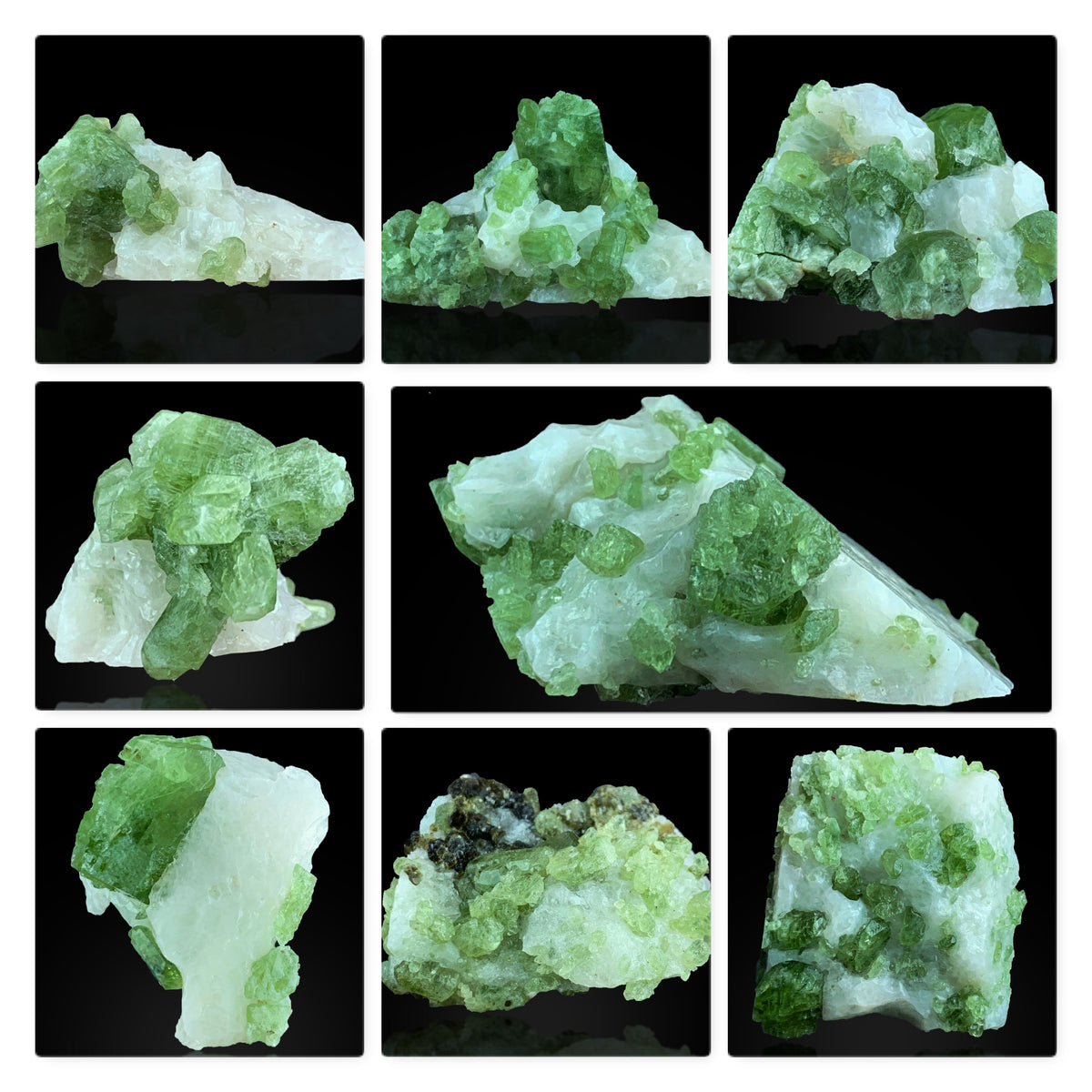Diopside Specimen Lot from Pakistan – 7 Mineral Specimens