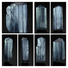Black Tourmaline Crystal Lot from Pakistan – 7 Piece 128 g Specimens