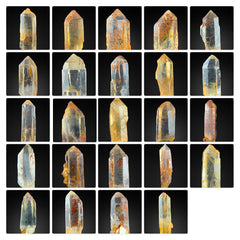Quartz Crystals Iron Coated from Pakistan – 24 Piece 47 g Mineral Lot