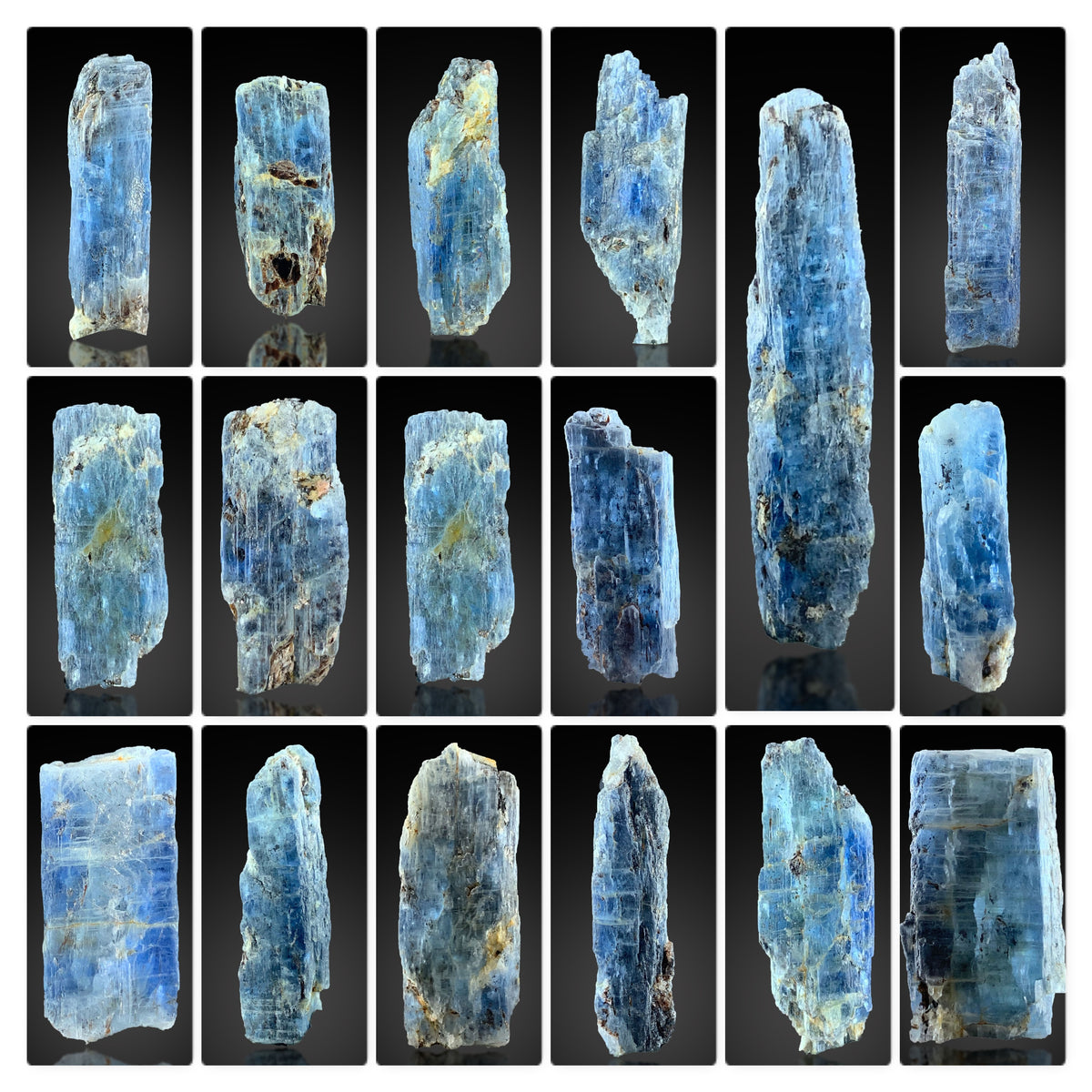 Kyanite Crystals from Afghanistan – 17 Piece 63 g Mineral Lot