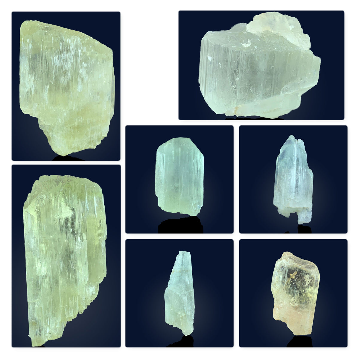 Kunzite Crystals from Afghanistan – 7 Piece 162 g Crystal Lot