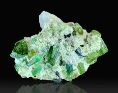Green Tourmaline with Quartz Specimen Lot from Pakistan – 41 g | Lot of 11