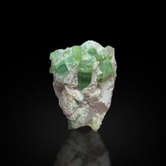 Green Tourmaline Crystals on Matrix from Afghanistan