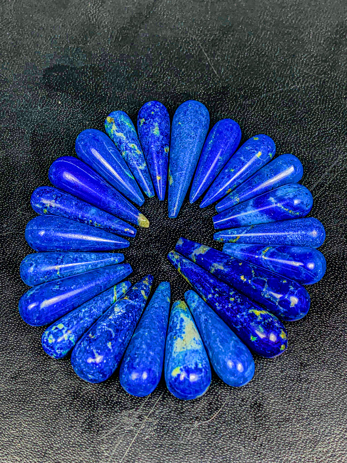Lapis Lazuli Polished Drop Lot of 22 from Afghanistan
