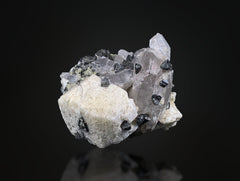 Schorl Tourmaline combined with Quartz on Feldspar Matrix from Skardu