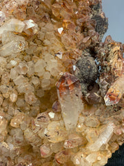 Iron oxide quartz Cluster on matrix from Pakistan