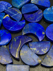 Lapis Lazuli Polished Moons from Afghanistan – 62 g | 22 Pieces
