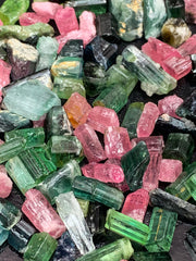 Mixed Color Tourmaline Rough Specimen Lot from Afghanistan – 62 g