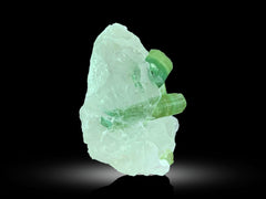Green Tourmaline with Quartz Lot from Afghanistan – 100 g | Lot of 9