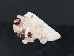 Spessartine Garnet Crystals on Quartz and Feldspar Matrix from Skardu, Pakistan – 31 g