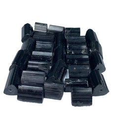 Drilled Black Tourmaline for Jewelry from Skardu, Pakistan