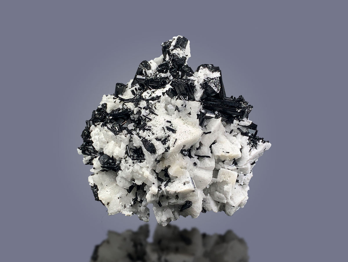 Schorl Tourmaline Crystals on Feldspar Matrix Specimen from Skardu, Pakistan – 515 g