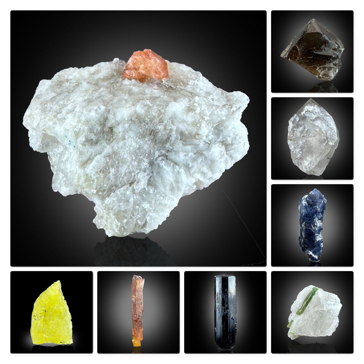 Mixed Minerals Lot from Afghanistan & Pakistan – 157 g | 8 Mineral Specimens