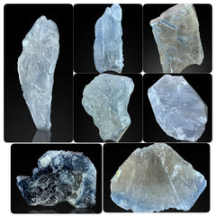 Blue Quartz Crystals Lot from Afghanistan – 83 g | Lot of 7