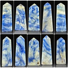Sodalite Towers Lot from Afghanistan – 200 g | Lot of 10