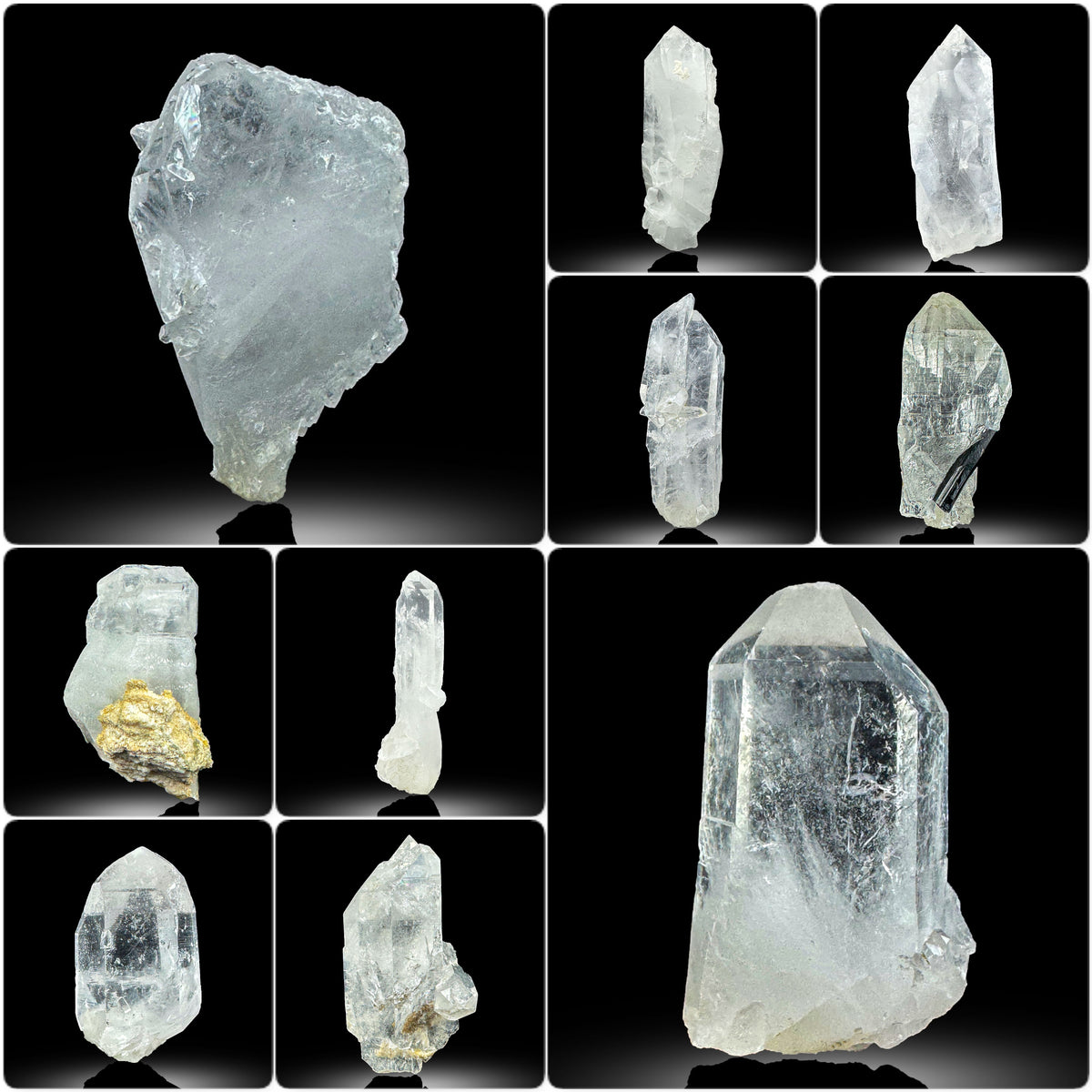 Clear Quartz Crystal Lot from Pakistan | 464 g | Lot of 10