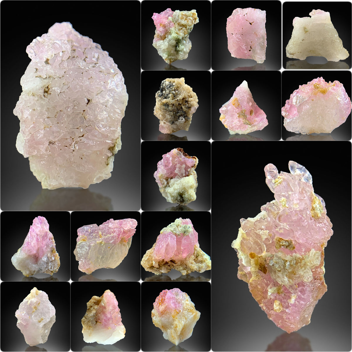 Rose Quartz Crystal Specimen Lot from Afghanistan – 40 g | Lot of 15