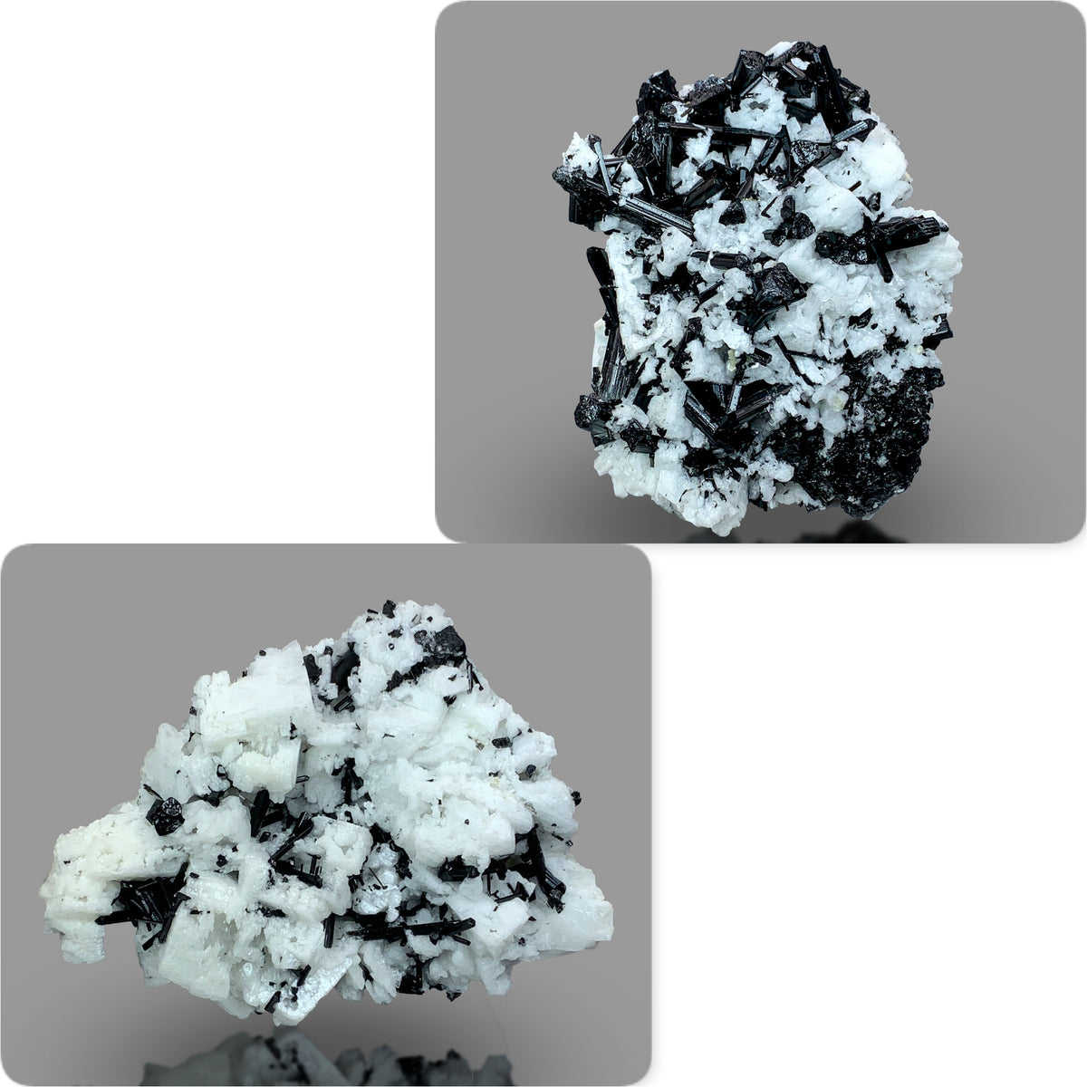 Schorl Tourmaline on Feldspar Matrix from Pakistan – 611 g | Lot of 2