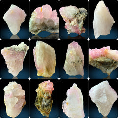 Rose Quartz Specimen Lot from Afghanistan – 45 g | 12 Pieces