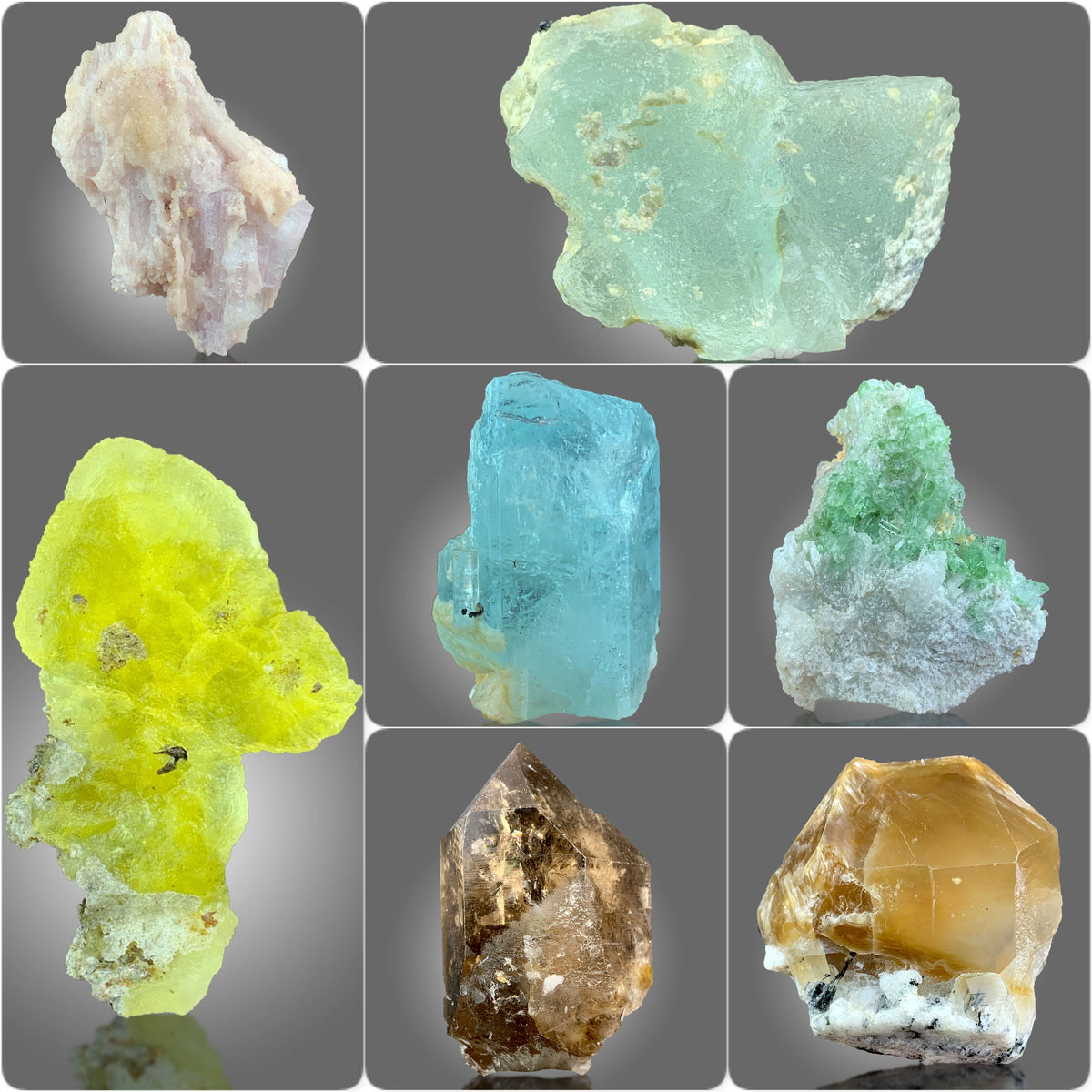 Mixed Mineral Specimen Collection – 240 g | 7 Pieces