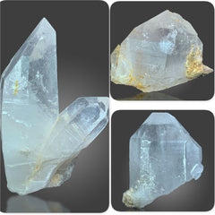 Clear Quartz Crystals from Skardu, Pakistan – 1461 g | 3 Pieces