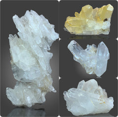 Clear Quartz Clusters from Skardu, Pakistan – 1424 g | 4 Pieces