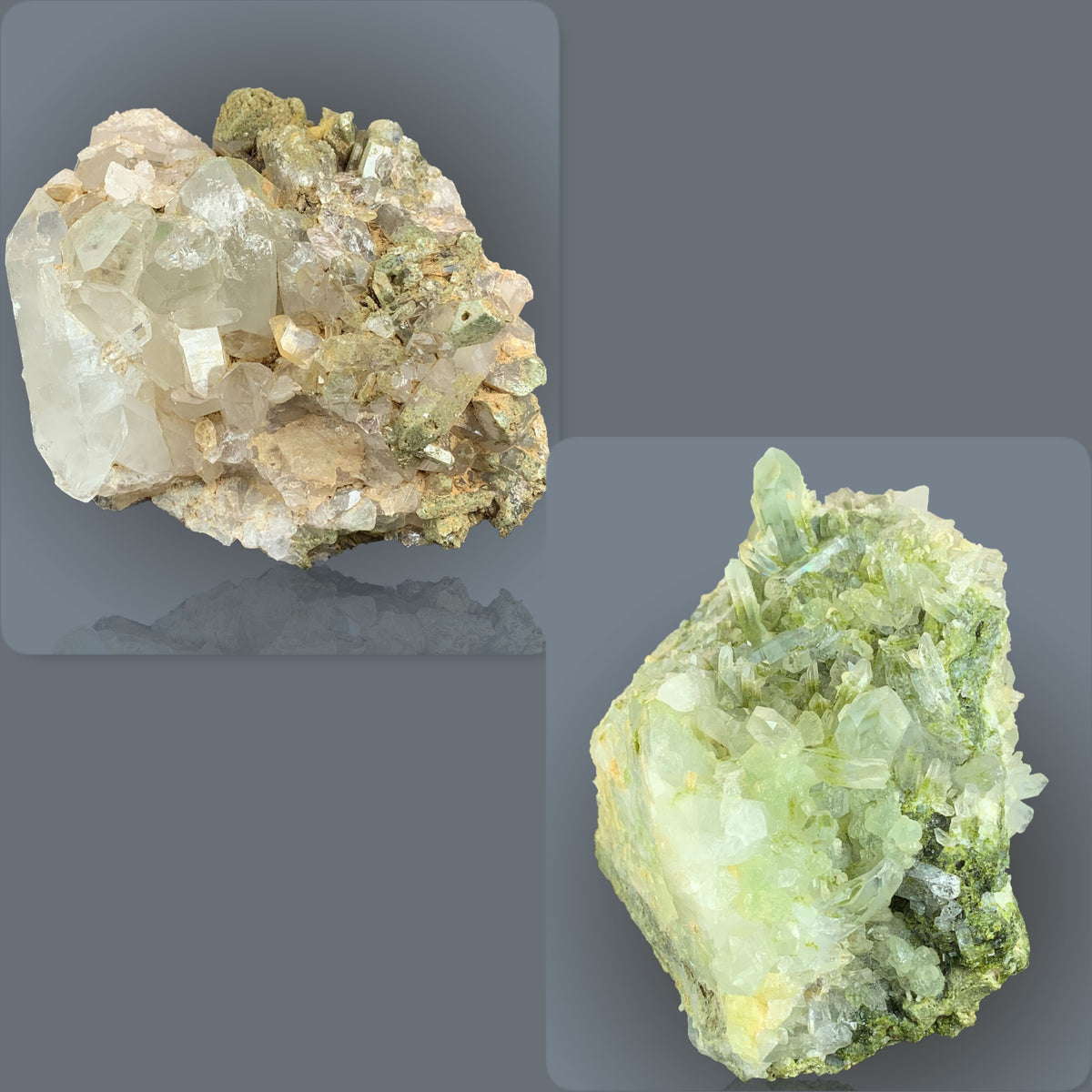 Chlorine Quartz Crystal Specimens from Baluchistan Pakistan – 716 g | Lot of 2