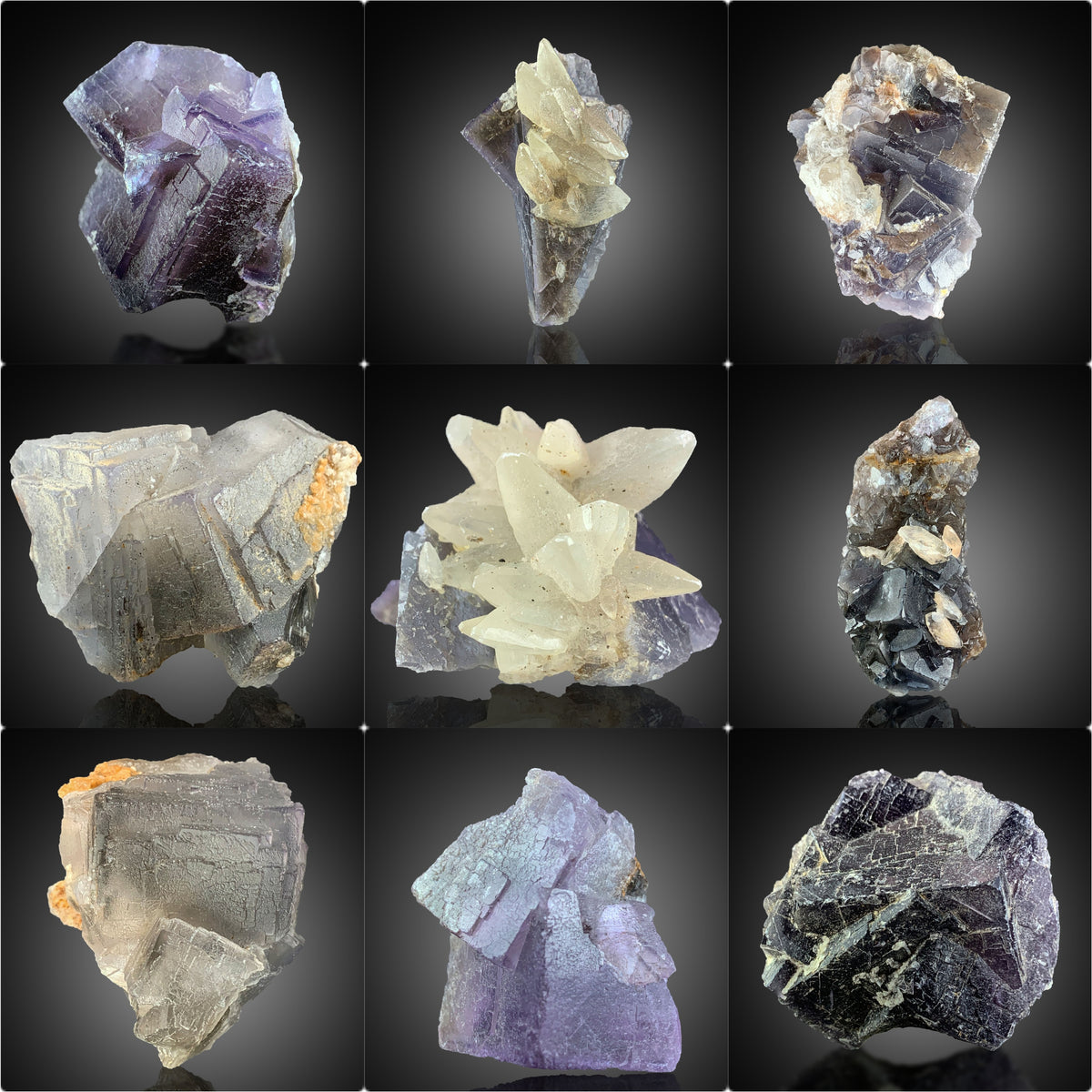 Natural Fluorite with Calcite Specimen from Baluchistan, Pakistan