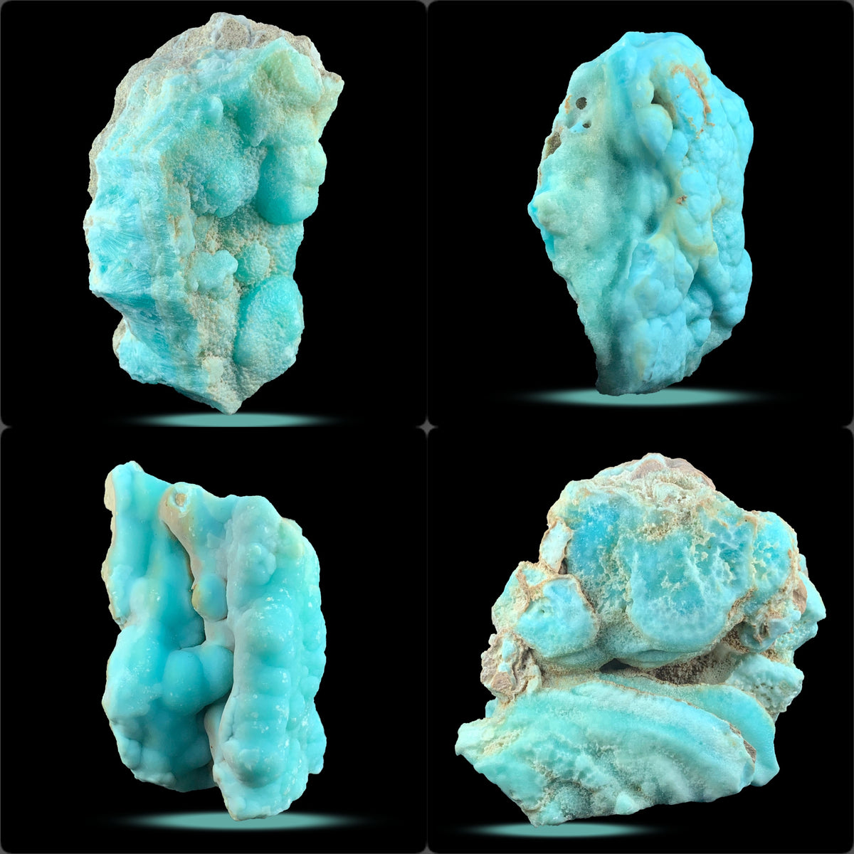 Natural Blue Aragonite Specimen from Baluchistan, Pakistan