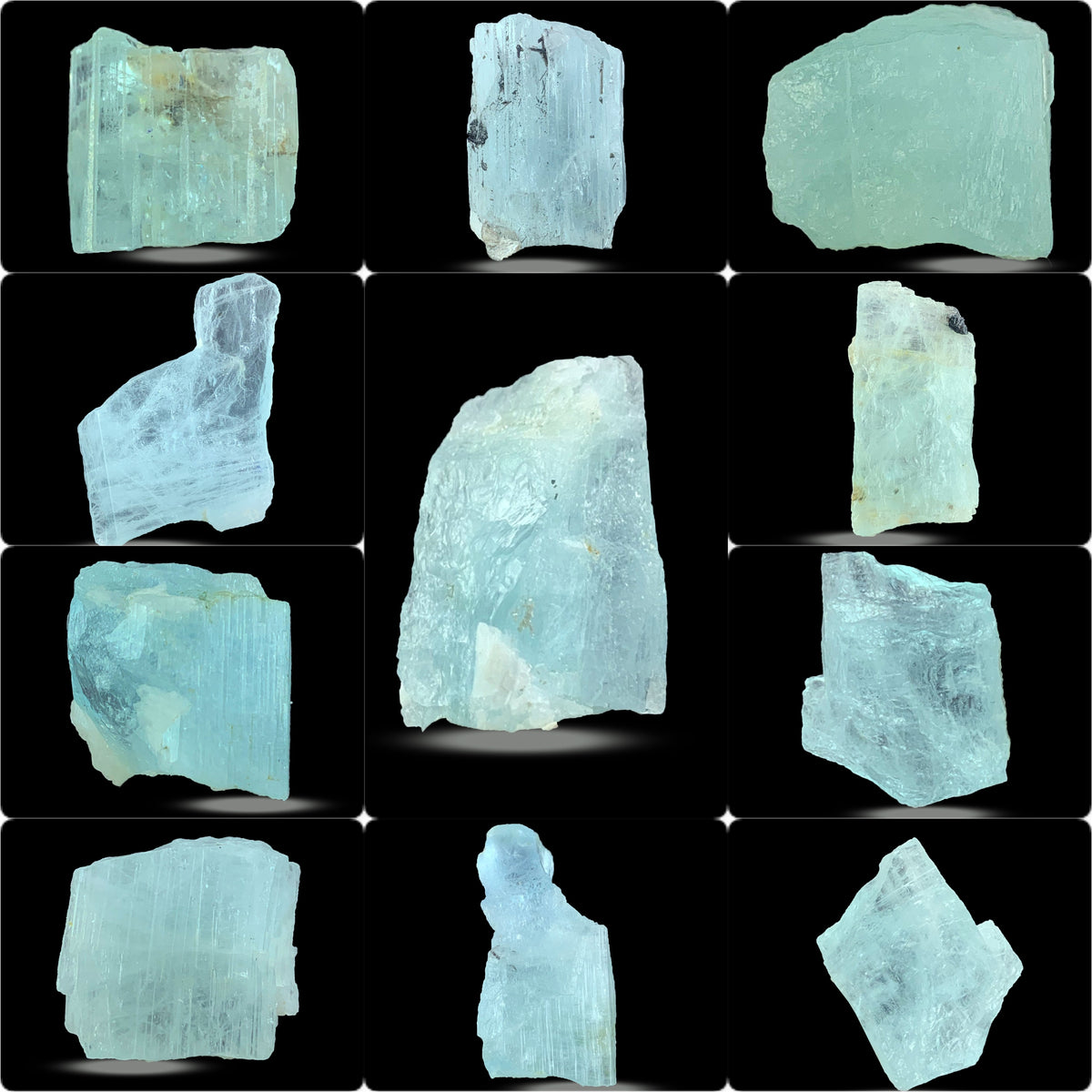 Aquamarine Crystals Lot from Pakistan