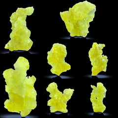 Yellow Brucite Crystals from Pakistan – 83 g | 7 Pieces