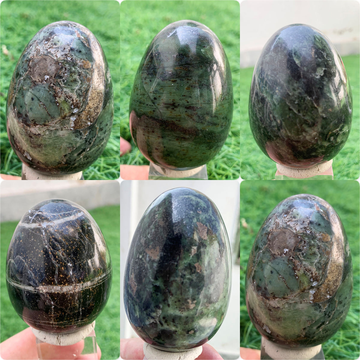 Nephrite Jade Eggs from Pakistan – 1,783 g | 6 Pieces