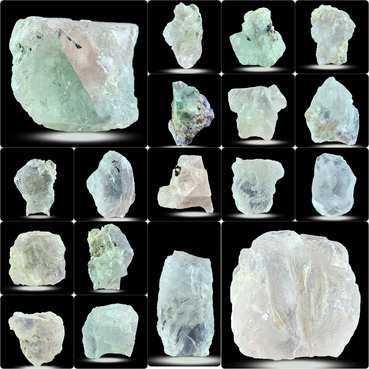 Natural Fluorite Crystal Lot from Pakistan